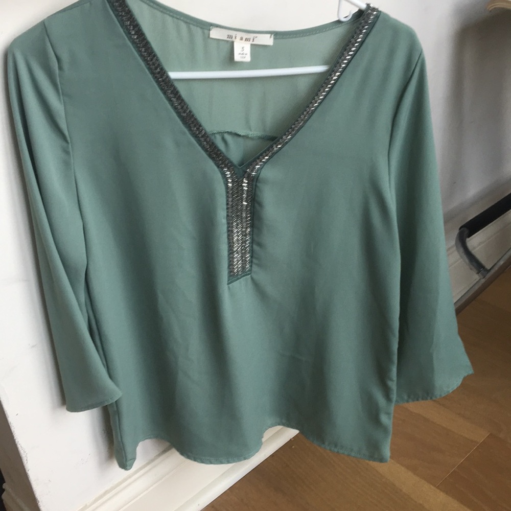 Green blouse